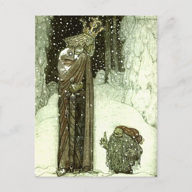 Carte Postale John Bauer La Princesse et le Troll (Devant)