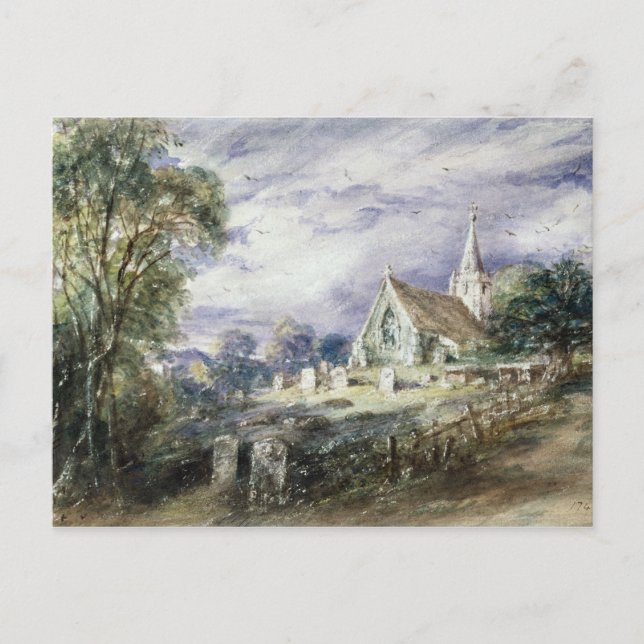 Carte Postale John Constable | Église Stoke Poges (Devant)