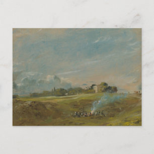 Carte Postale John Constable - Hampstead Heath, avec un feu de c