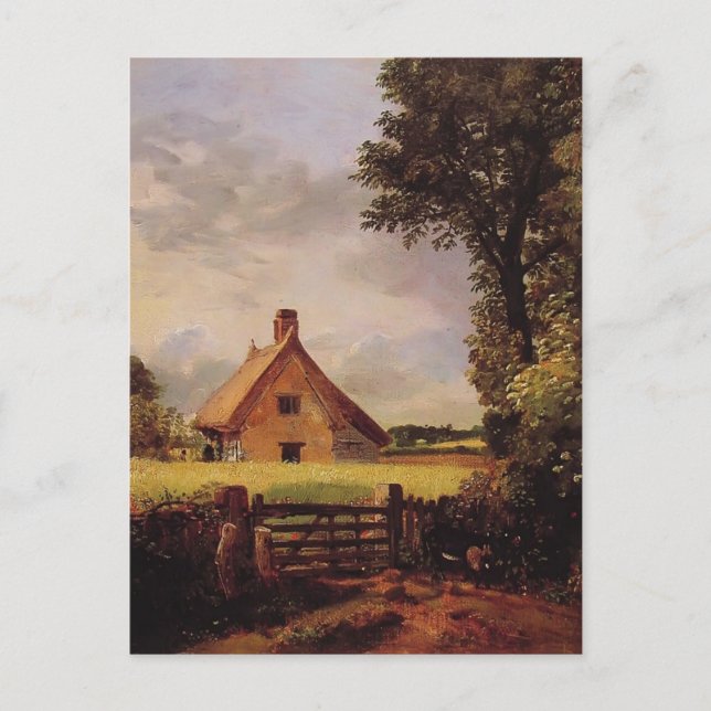 Carte Postale John Constable - Un chalet dans un champ de maïs (Devant)
