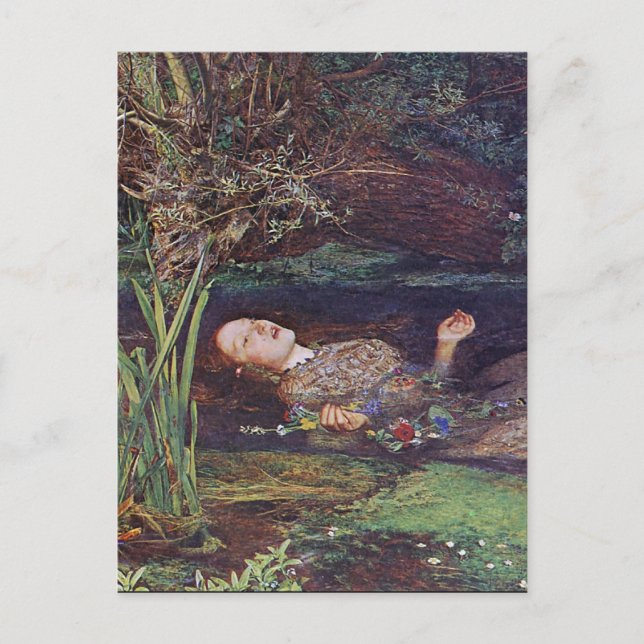 Carte Postale John Everett Millais Ophelia (Devant)