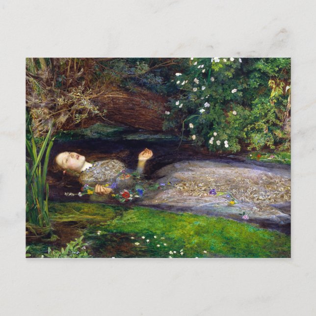 Carte Postale John Everett Millais Ophelia (Devant)