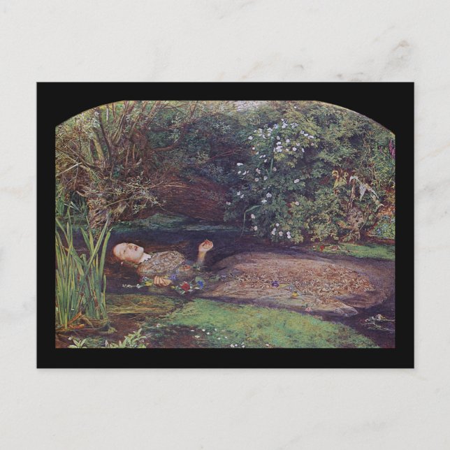 Carte Postale John Everett Millais Ophelia (Devant)