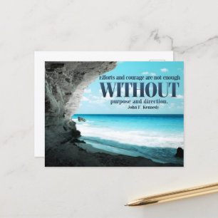 Carte Postale John F. Kennedy Citation Inspirationnelle "Objet"