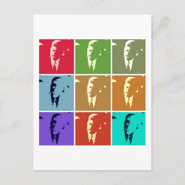 Carte Postale John F Kennedy/JFK Pop Art (Devant)