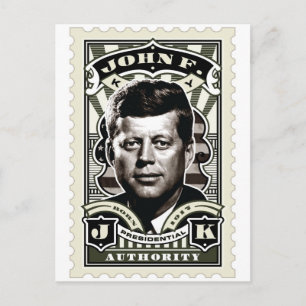 Carte Postale John F. Kennedy Vintage Stamp Art