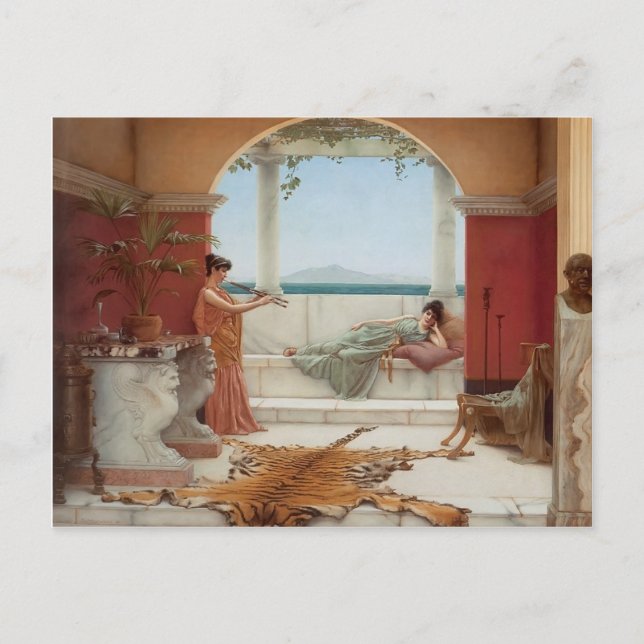 Carte Postale John Godward - La douce Sieste d'un jour d'été (Devant)
