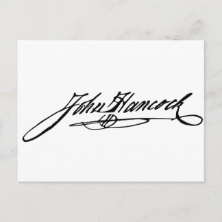 Carte Postale John Hancock Signature