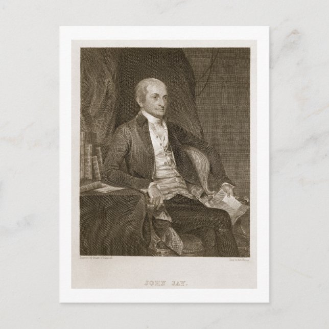 Carte Postale John Jay, gravé par Asher Brown Durand (Devant)