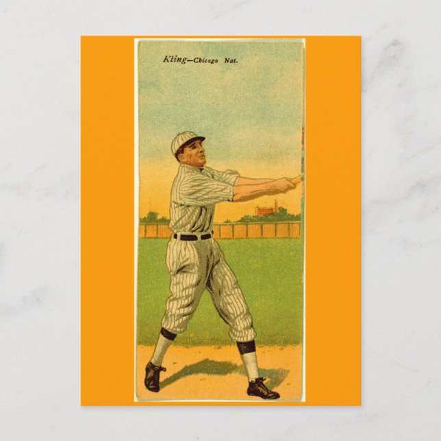 Carte Postale John Kling, Chicago Cubs (Devant)