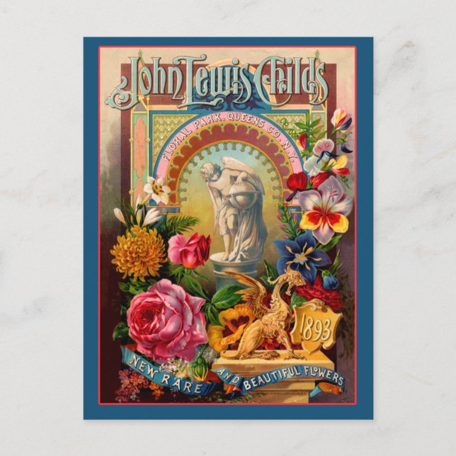 Carte Postale John Lewis Childs Fleurs rares Paquet de semences (Devant)