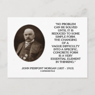 Carte Postale John Pierpont Morgan Aucun problème ne peut être r