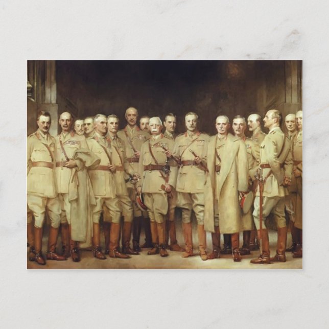 Carte Postale John Sargent - Officiers généraux de la Première G (Devant)