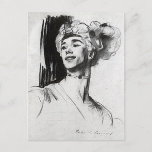 Carte Postale John Sargent : Vaslav Nijinsky dans Le Pavillon