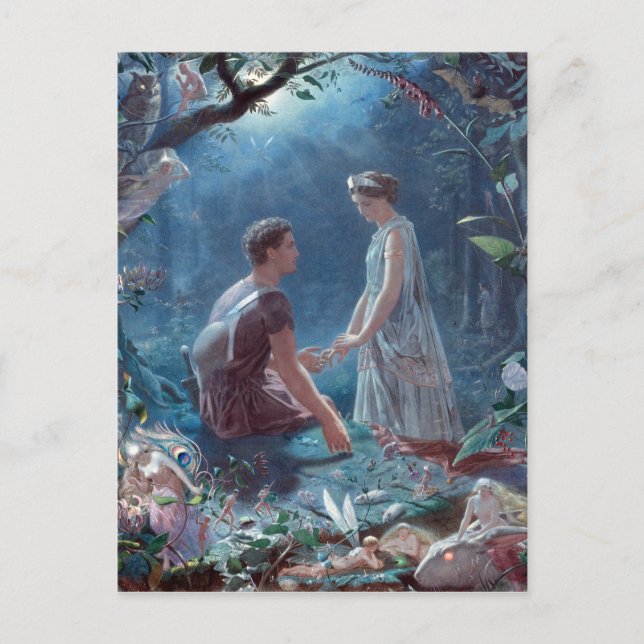 Carte Postale John Simmons Hermia et Lysander Une nuit d'été (Devant)