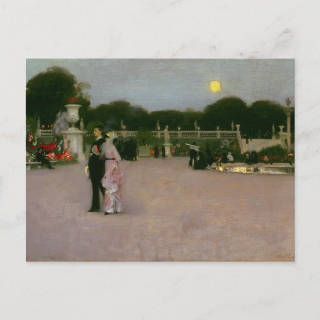 Carte Postale John Singer Sargent - Dans le jardin du Luxembourg (Devant)