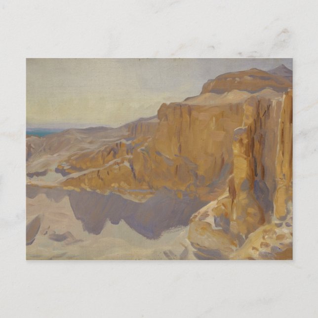 Carte Postale John Singer Sargent - Falaises à Deir el Bahri (Devant)