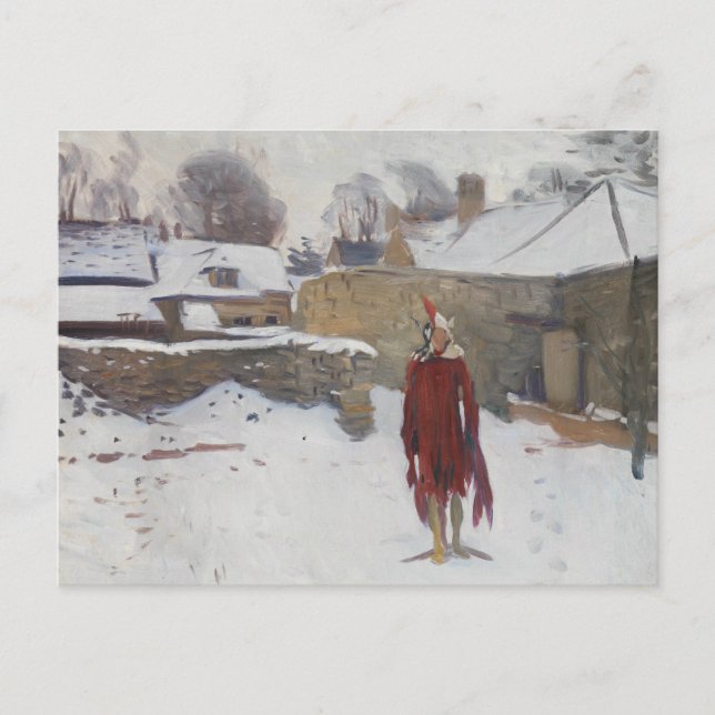 Carte Postale John Singer Sargent - Mannikin dans la neige (Devant)