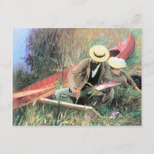Carte Postale John Singer Sargent - Paul Helleu se tient avec se