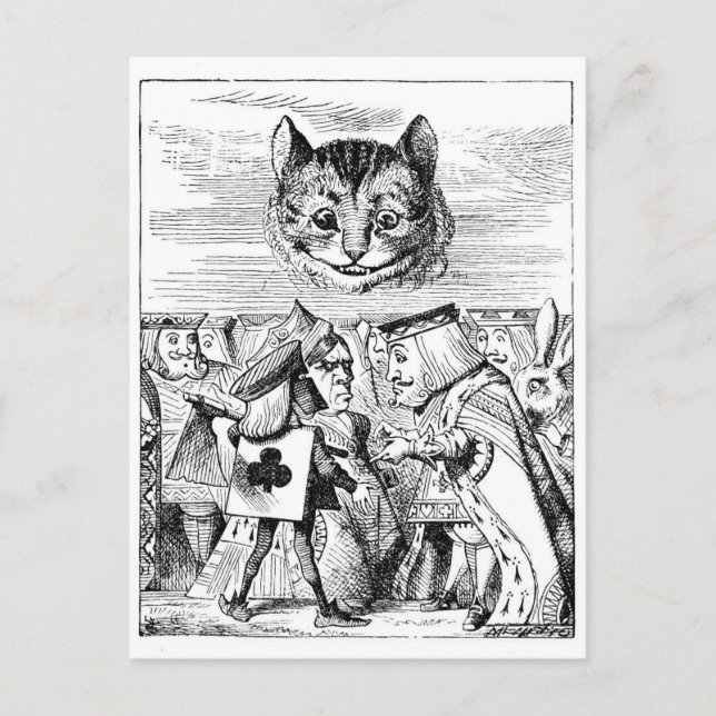 Carte Postale John Tenniel Cheshire Chat d'Alice au pays des mer (Devant)