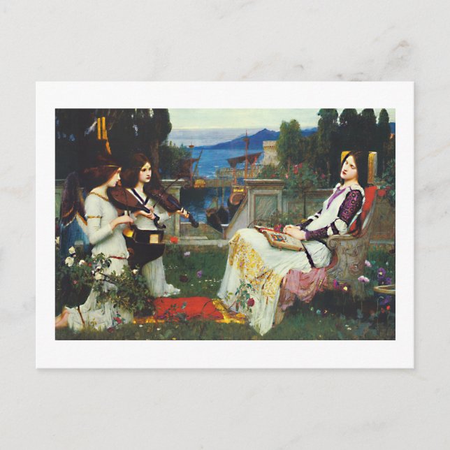 Carte Postale John W Waterhouse - Saint Cecilia (1895) (Devant)