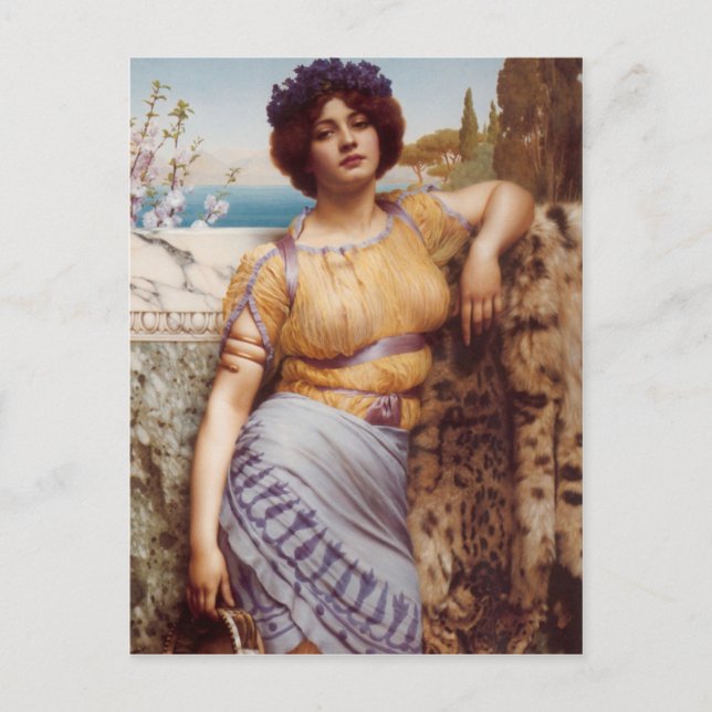 Carte Postale John William Godward - fille dansante ionienne (Devant)