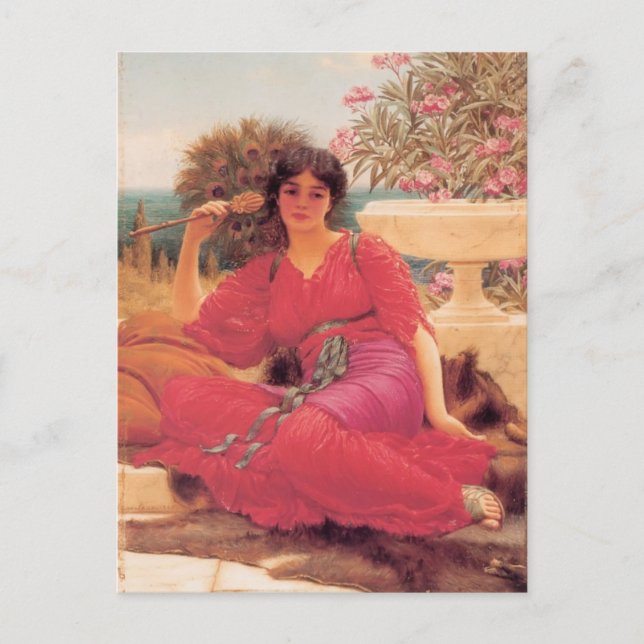 Carte Postale John William Godward - Flabellifera (Devant)