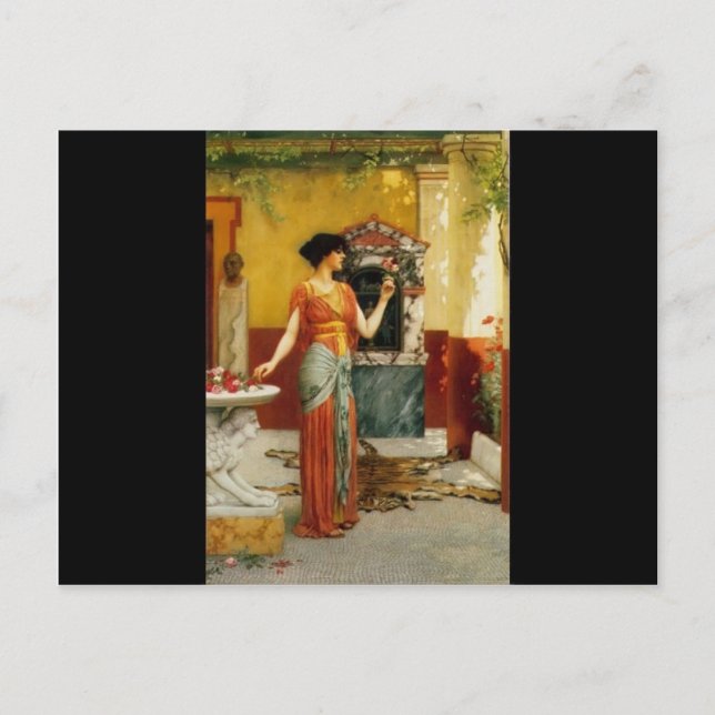 Carte Postale John William Godward - Le Bouquet (Devant)