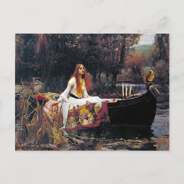 Carte Postale John William Waterhouse La Dame De Shalott (Devant)