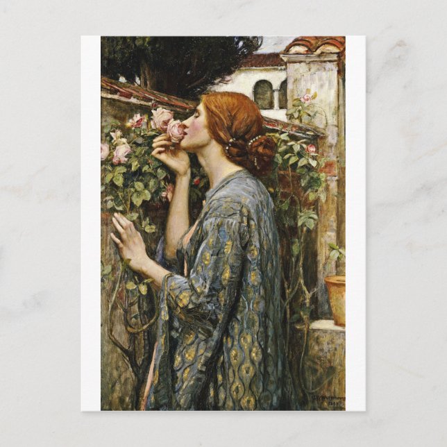 Carte Postale John William Waterhouse - L'âme du Rose (Devant)