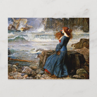 Carte Postale John William Waterhouse - Miranda - La tempête