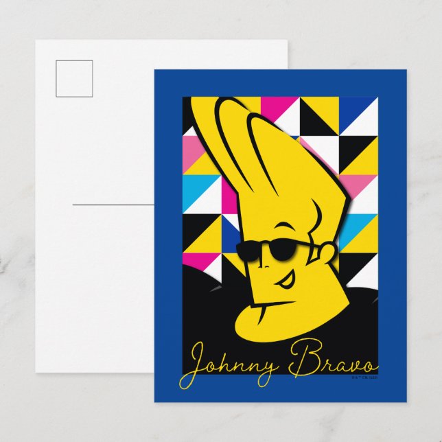 Carte Postale Johnny Bravo Pop Art Graphic (Devant / Derrière)