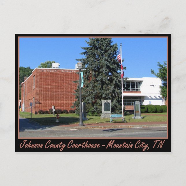 Carte Postale Johnson County Courthouse - Mountain City, TN (Devant)