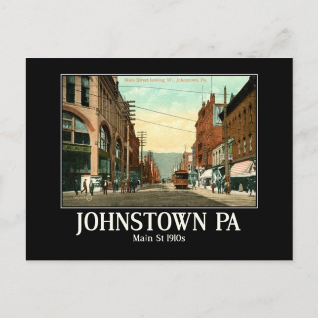 Carte Postale Johnstown PA Main St 1910 (Devant)