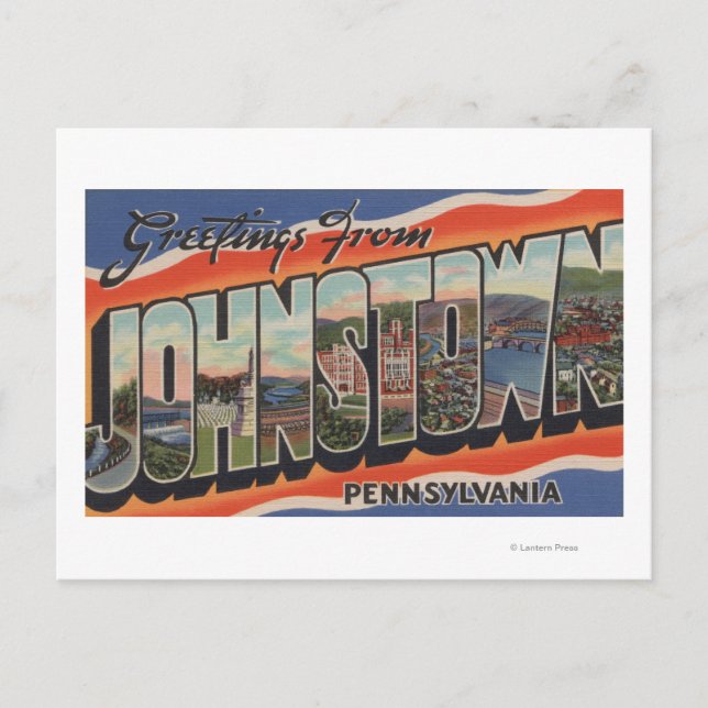 Carte Postale Johnstown, Pennsylvanie - Scènes de grandes lettre (Devant)