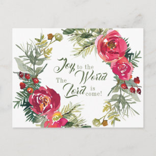 Carte Postale Joie au monde Le Seigneur est venu, Noël