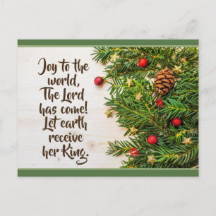 Carte Postale Joie au monde Le Seigneur est venu, Noël Carol