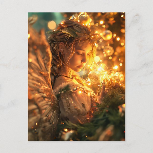 Carte Postale Joie Céleste Ange de Noël (Devant)