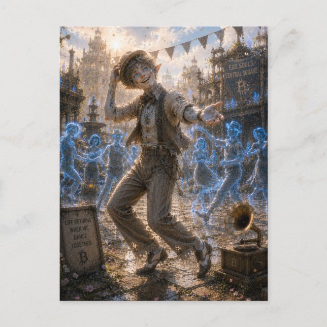 Carte Postale Joie / Danseuse de swing / Square central (Devant)