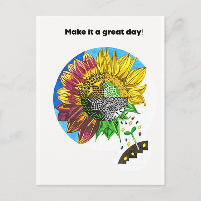Carte Postale Joie de Tournesol (Devant)