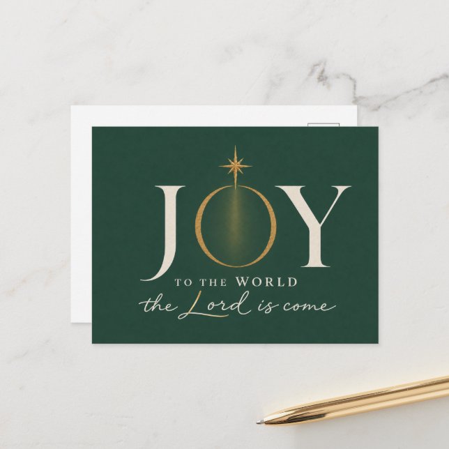 Carte Postale JOIE POUR LE MONDE | Noël chrétien (Devant/Arrière en situation)