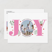 Joie rose avec baies photo de Noël