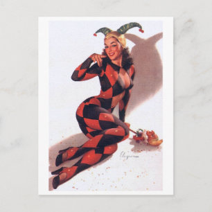 Carte Postale Joker Pin Up