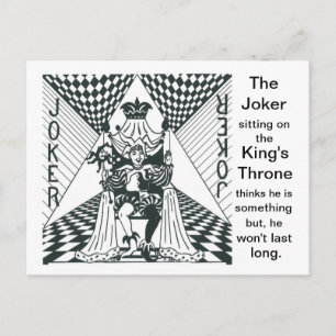 Carte Postale Joker sur le trône du roi -