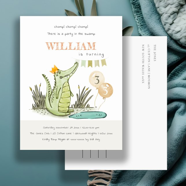 Carte Postale Joli Alligator à Chompe dans le marais N'importe q (Créateur téléchargé)