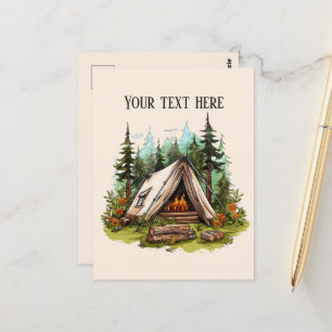 Carte Postale Joli amoureux du camping ajouter du texte