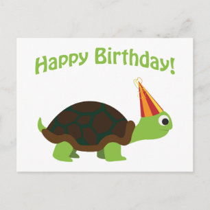 Carte Postale Joli anniversaire ! Tortue