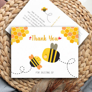 Carte Postale Joli Baby shower d'abeille doux Merci bourdonnant