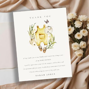 Carte Postale Joli Baby shower en feuillage jaune Vêtements