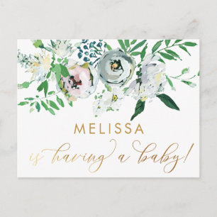 Carte Postale Joli Baby shower Floral Gouache Boho